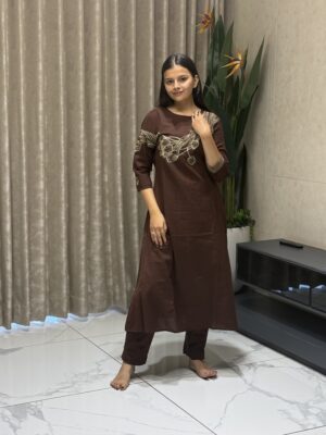 brown back side thread work