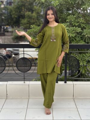olive green lilan cotton