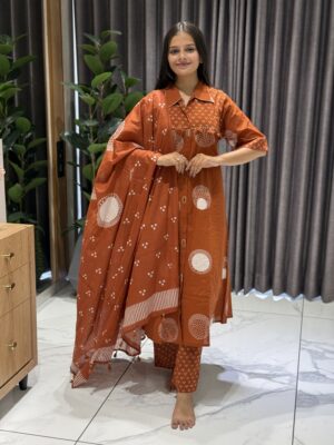 orange bandhani mirror